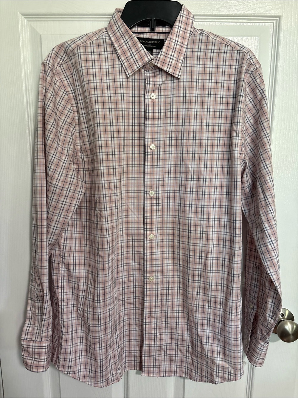Banana Republic Men's Slim Fit Plaid Dress Shirt - Size Medium